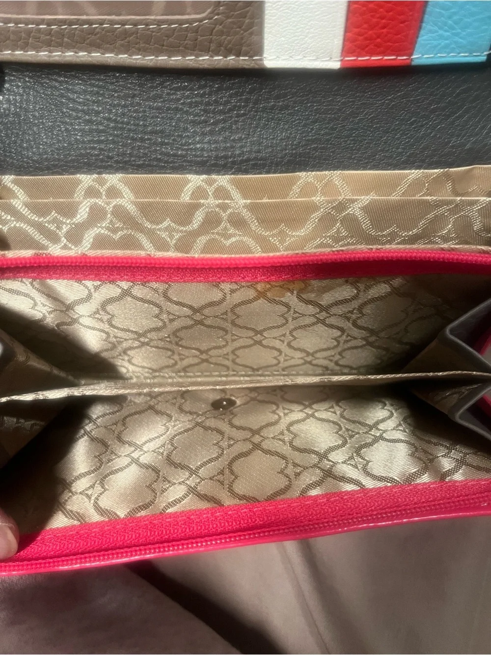 Daniela Moda Hot Pink Leather Wallet